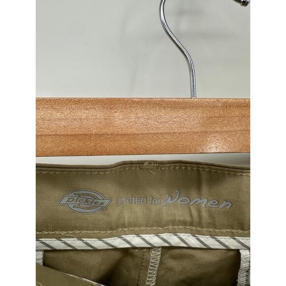Dickies Khaki Twill Pant Slim Fit Boot Cut Women 22 Reg NWT Workwear Career - Picture 6 of 8